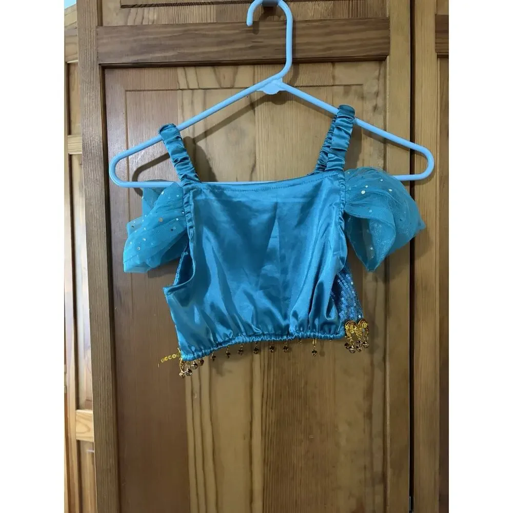 Disney Girls Princess Jasmine Two Piece Costume Set Size 10/12 (150)